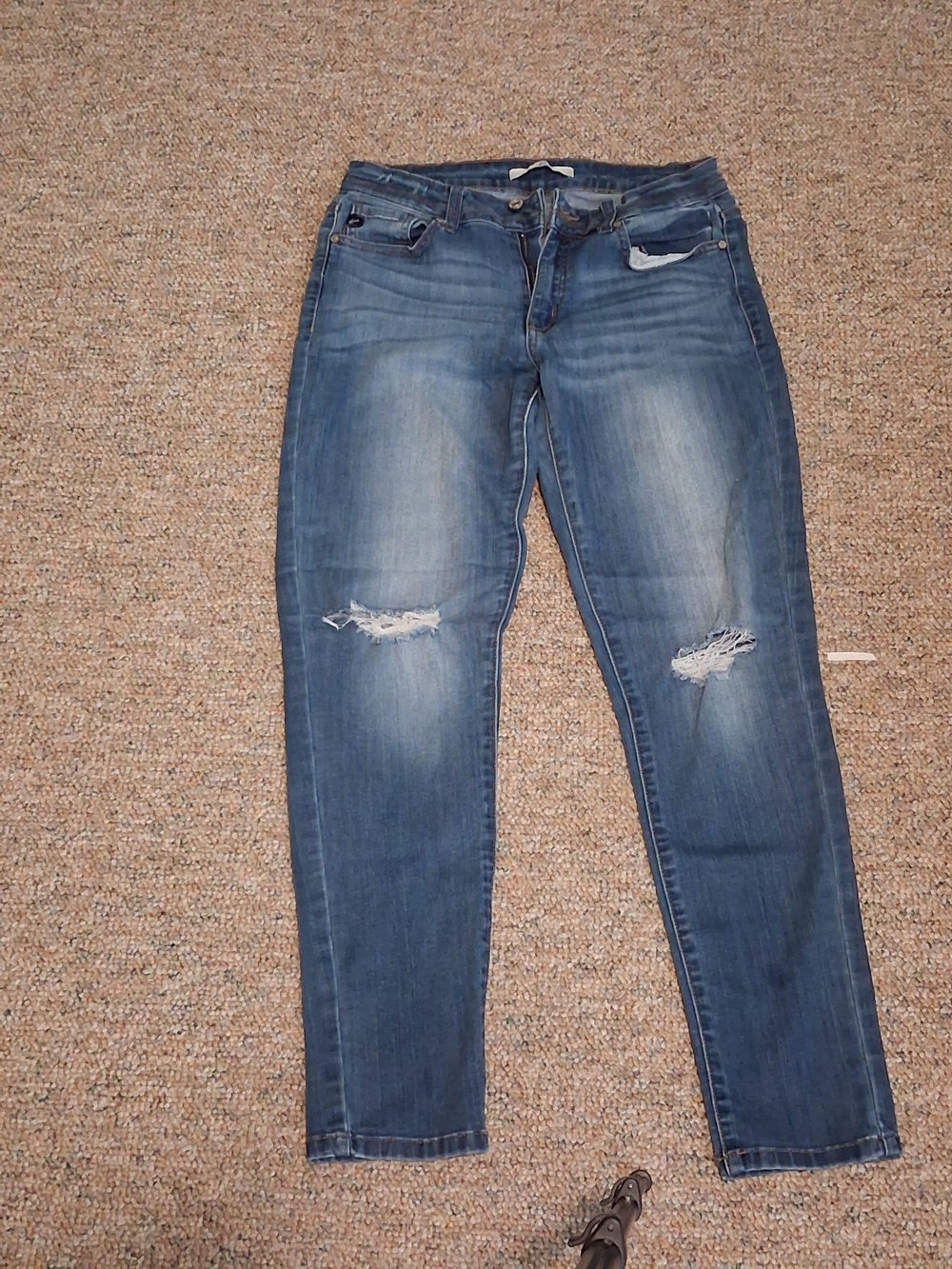 KanCan Blue Skinny Ripped Knee Jeans